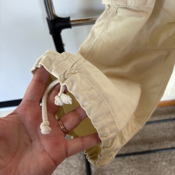 Tna Aritzia Cream Cargo Baggy Combat Pants Pockets Streetwear Dystopian Size 0 - Picture 7 of 12